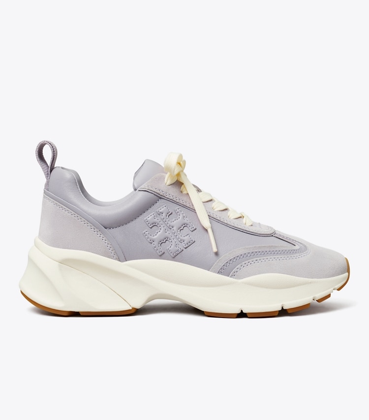 Tory Burch designer sneakers Good Luck Trainer in SPRING LAVENDER side