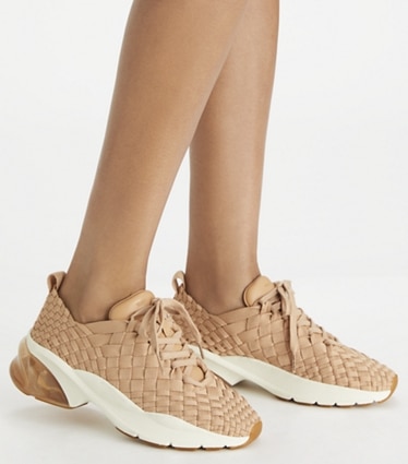 【送料&関税込】Tory Burch Blush Woven Fabric Trainer Sneake Good Luck Trainer: Women's Designer Sneakers | Tory Burch