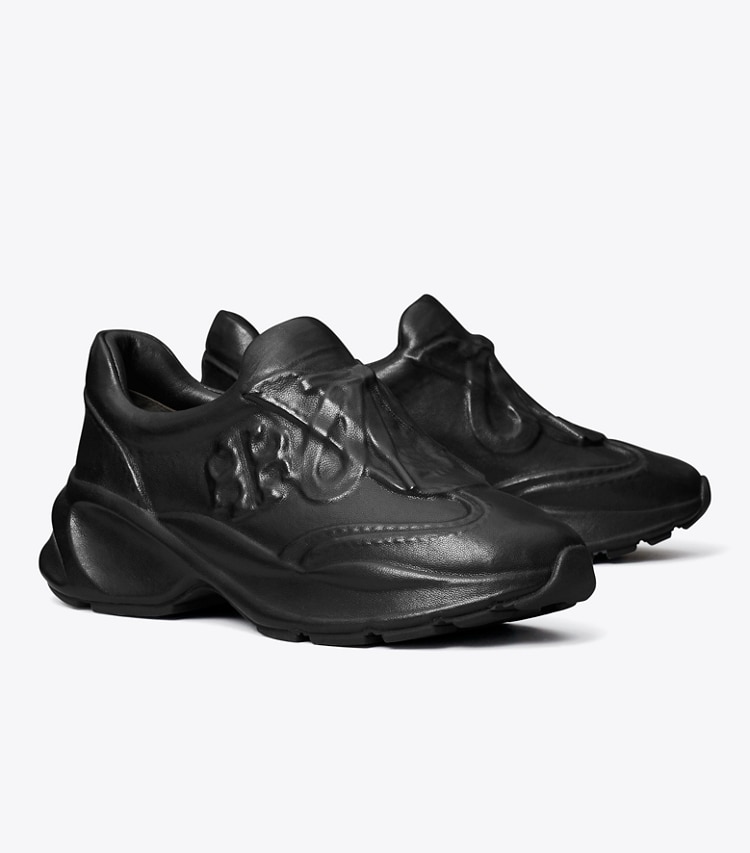 Tory Burch designer スニーカー グッドラック X-Rayトレーナー in PERFECT BLACK angle