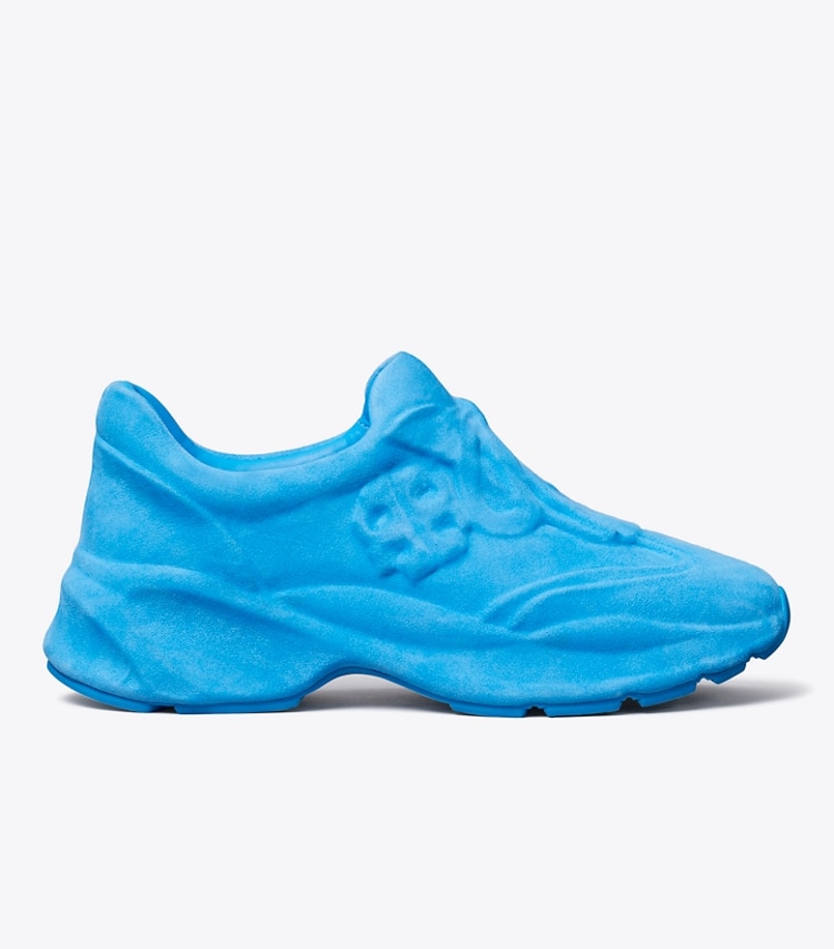 Tory Burch designer sneakers Good Luck X-Ray Trainer in CAVE BLUE side