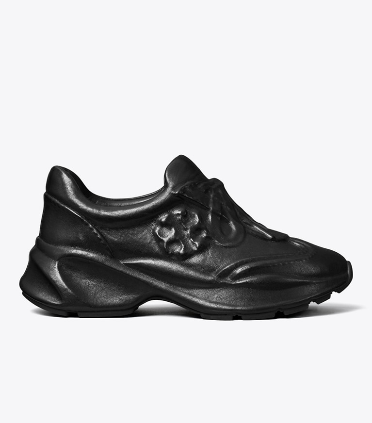 Tory Burch designer スニーカー グッドラック X-Rayトレーナー in PERFECT BLACK angle