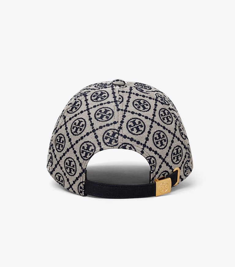 Tory Burch diseñador sombreros Gorra de béisbol con monograma de T en Tory Navy parte trasera