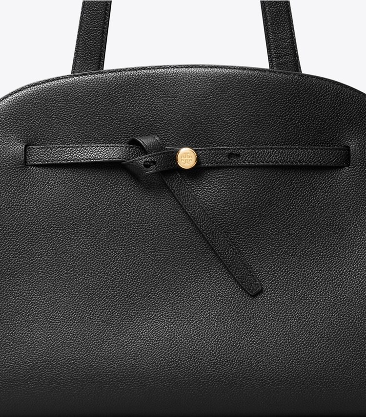 Tory Burch designer sac à main Grand bauletto Romy dans BLACK détails