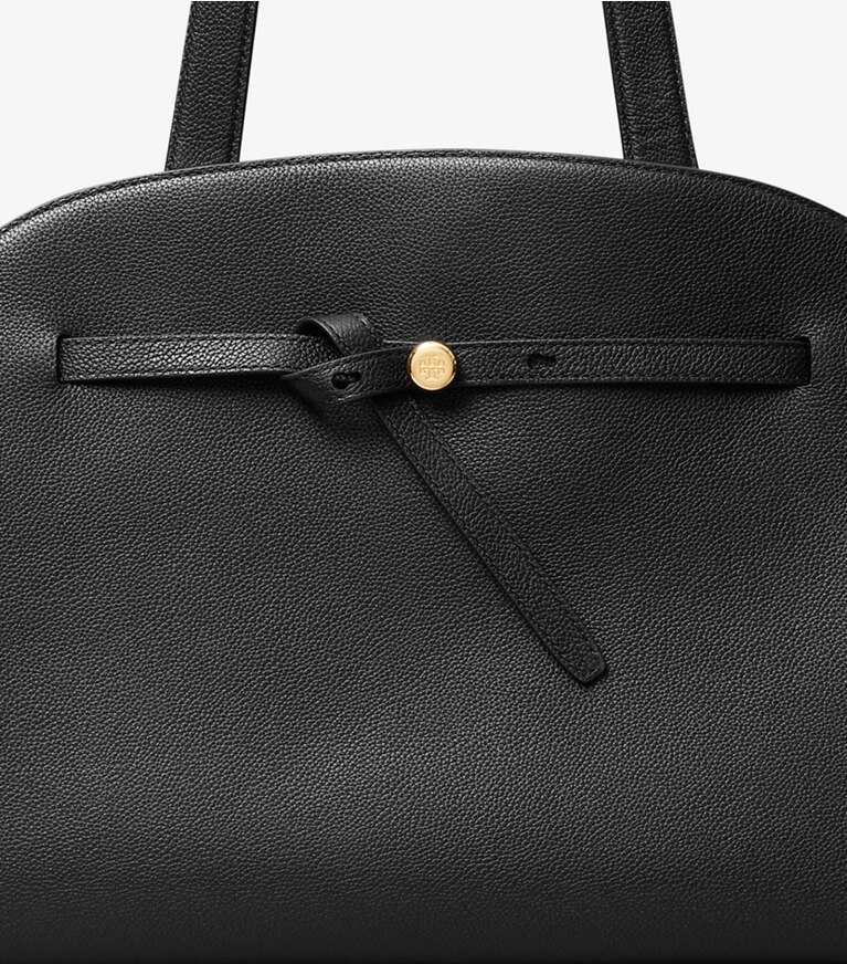Tory Burch designer sac à main Grand bauletto Romy dans BLACK détails
