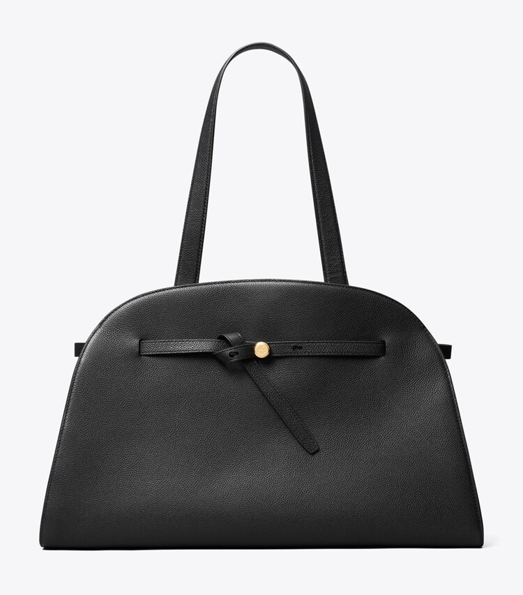 Tory Burch designer sac à main Grand bauletto Romy dans BLACK de face