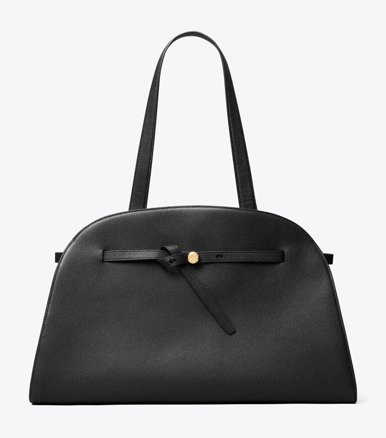 Tory Burch designer sac à main Grand bauletto Romy dans BLACK de face