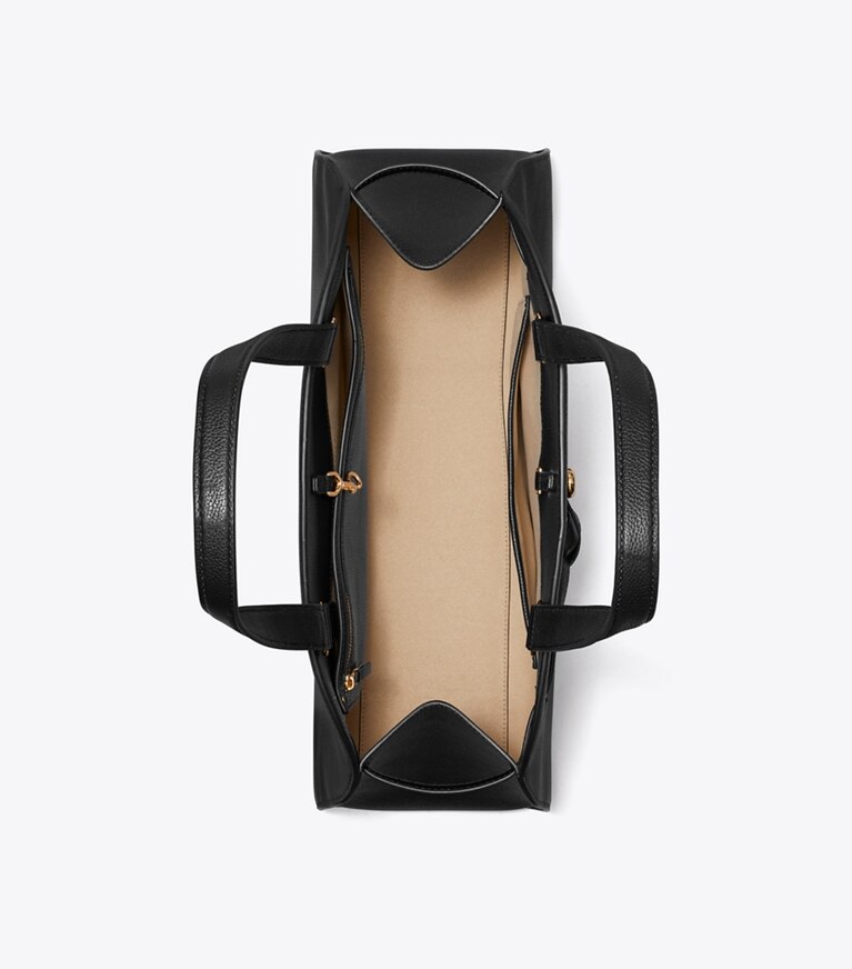 Tory Burch designer sac à main Grand bauletto Romy dans BLACK vue du dessus