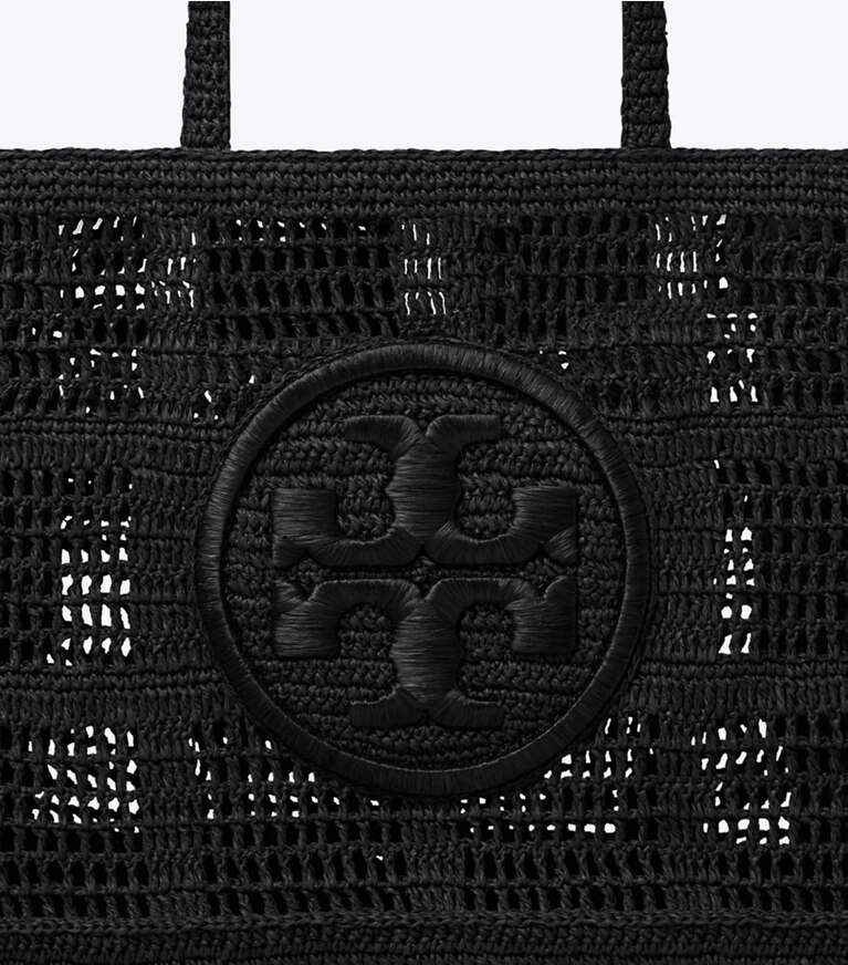 Tory Burch designer cabas Grand cabas Ella crocheté à la main in Black angle
