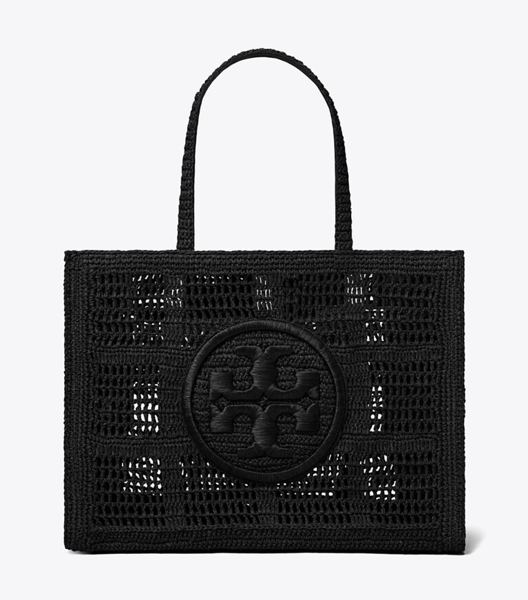 Tory Burch designer cabas Grand cabas Ella crocheté à la main in Black angle