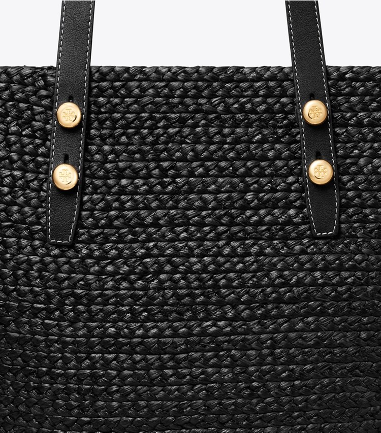 Tory Burch designer cabas Grand sac fourre-tout panier Romy dans Black détails