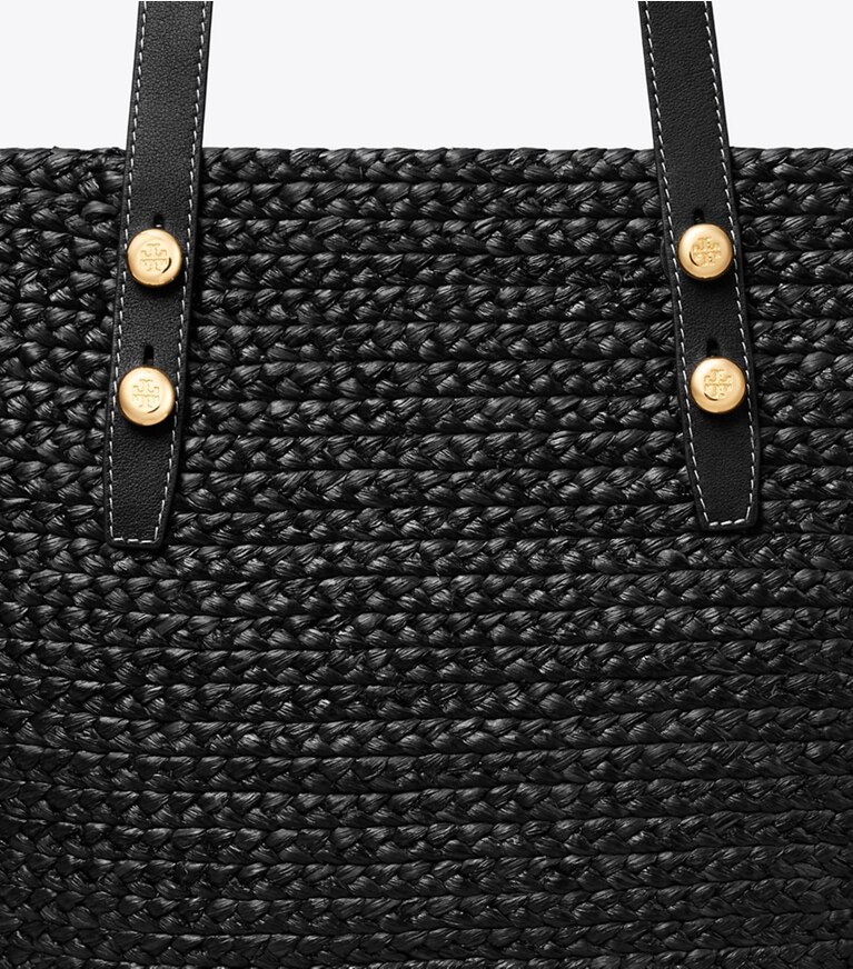 Tory Burch designer cabas Grand sac fourre-tout panier Romy dans Black détails