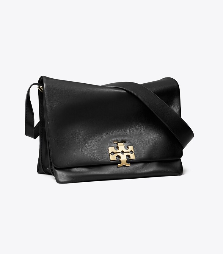 Tory Burch designer sacs porté épaule Grand sac porté épaule Charlie in BLACK/GOLD angle