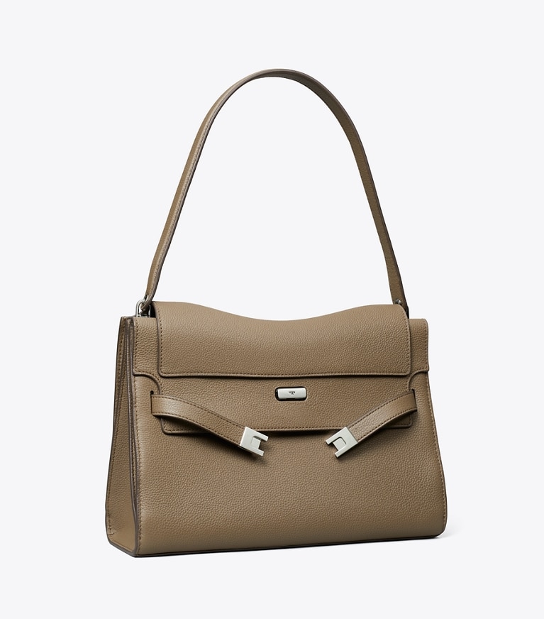 Tory Burch designer sacs porté épaule Grand sac porté épaule Lee Radziwill in Wild Mushroom angle