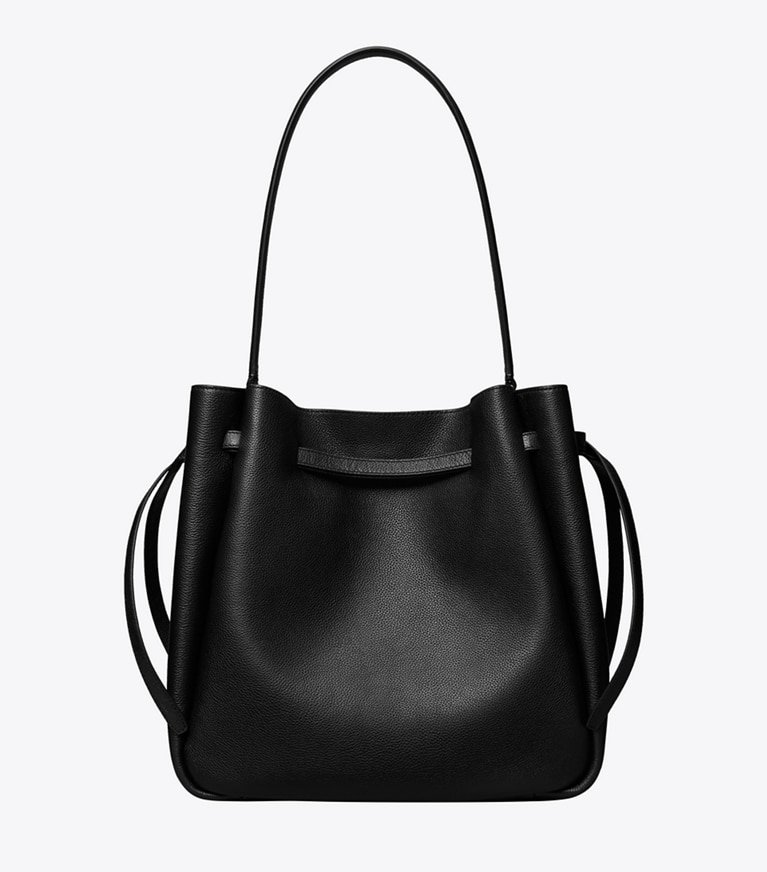 Tory Burch designer sacs porté épaule Grand sac seau Romy dans Black retour
