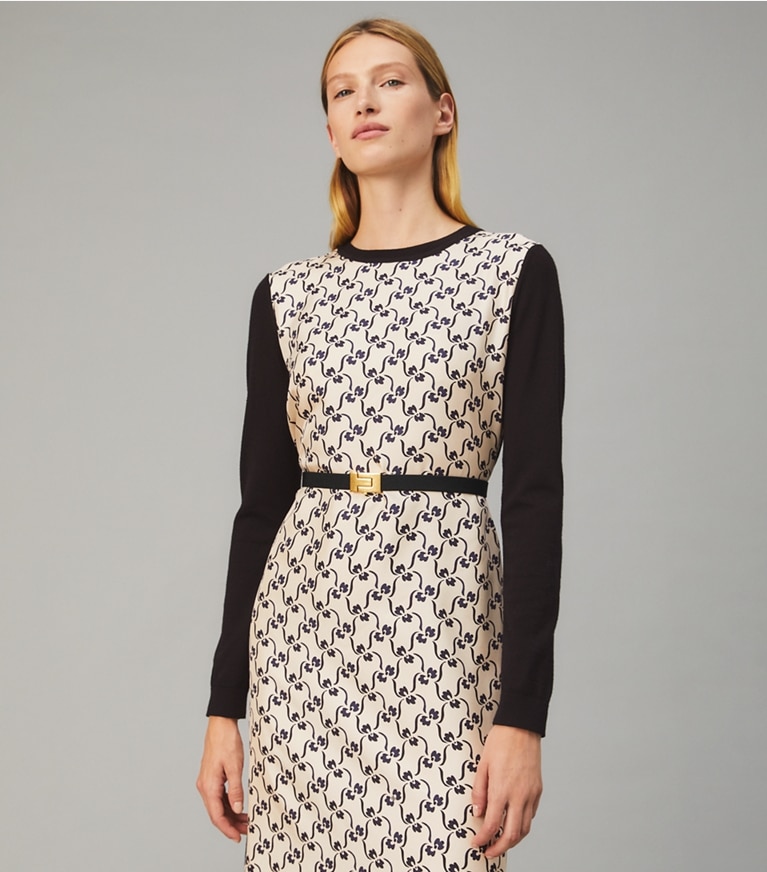 Tory Burch designer dresses Greer Dress in SESAME JAPANESE FLORAL front