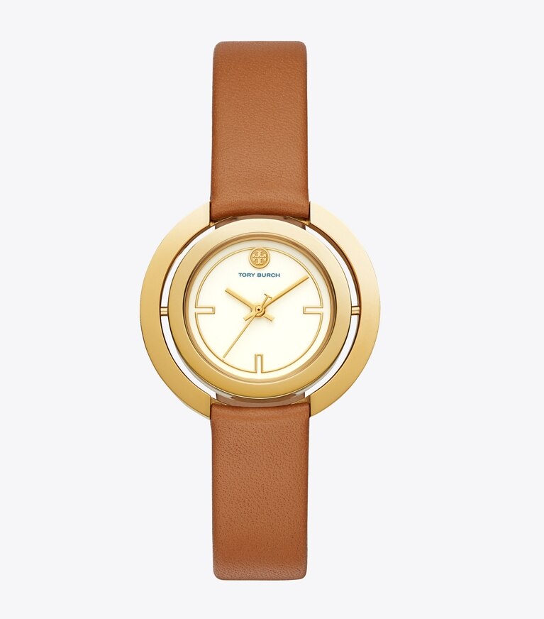 Tory Burch Branded Watch for 2024 Ladies Goldtone /Orange Color