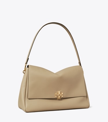 Tory Burch designer schultertaschen Große Charlie Schultertasche in Soft Cement angle