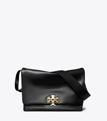 Tory Burch designer schultertaschen Große Charlie Schultertasche in BLACK/GOLD front