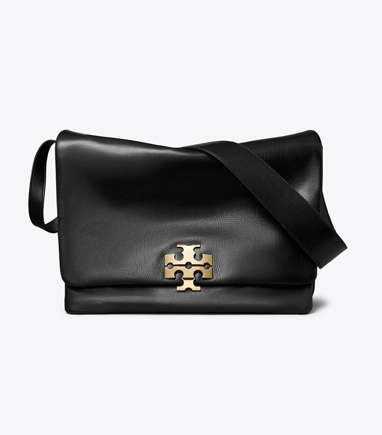 Tory Burch designer schultertaschen Große Charlie Schultertasche in BLACK/GOLD front