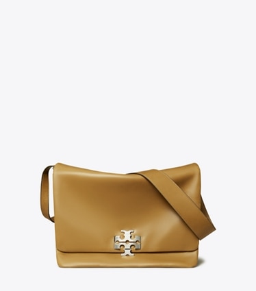 Tory Burch designer schultertaschen Große Charlie Schultertasche in WREN BROWN front