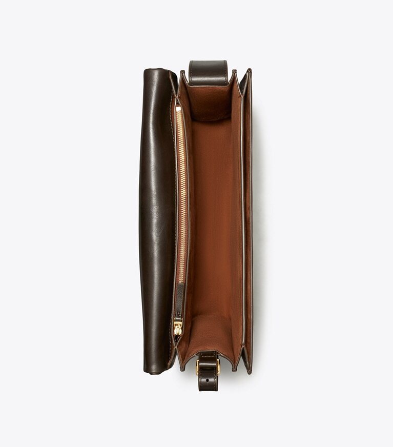 Tory Burch designer schultertaschen Große Charlie Schultertasche in Warm Mahogany angle