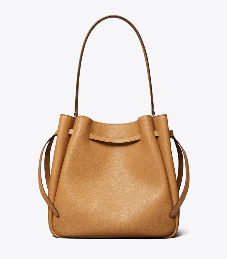 Tory Burch designer schultertaschen Große Romy Bucket Bag in Tiramisu zurück