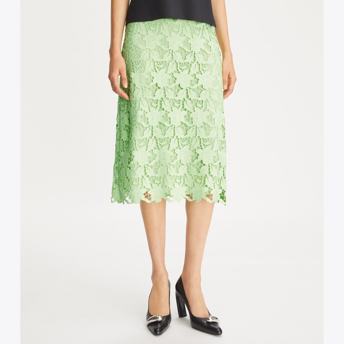 スカート Floral Guipure Lace Pencil Skirt Valentino Floral Guipure Lace Pencil Skirt - Runway Catalog