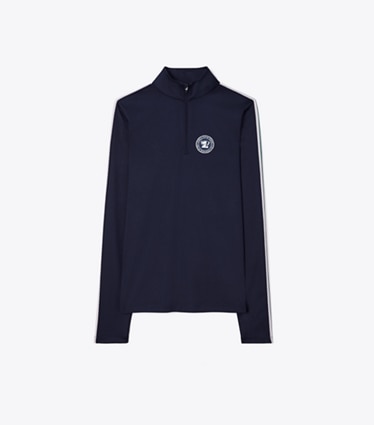Tory Sport designer tops Half-Zip Performance Pullover in Tory Navy front