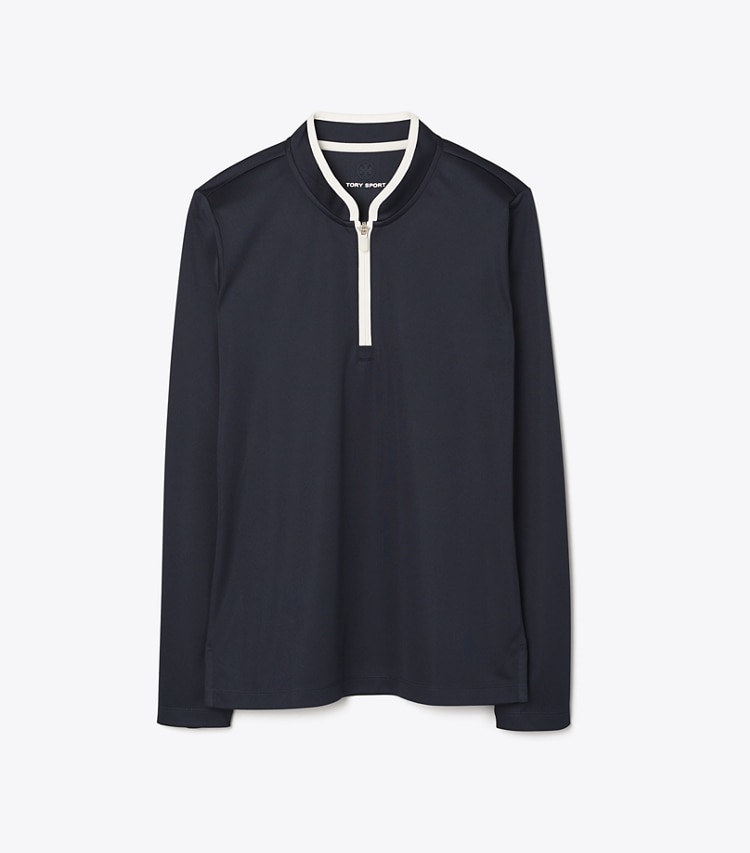 Tory Sport designer tops Half-Zip Performance Pullover in Tory Navy front