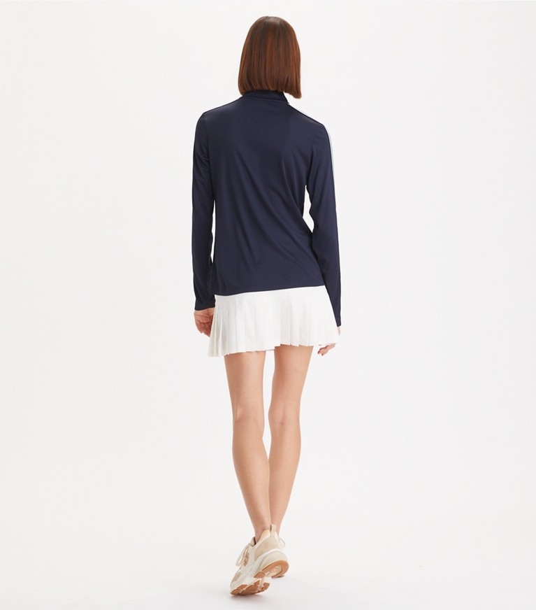 Tory Sport designer tops Half-Zip Performance Pullover in Tory Navy front