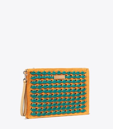 Tory Burch designer coin purses Hand-Crocheted Pouch in Multi angle