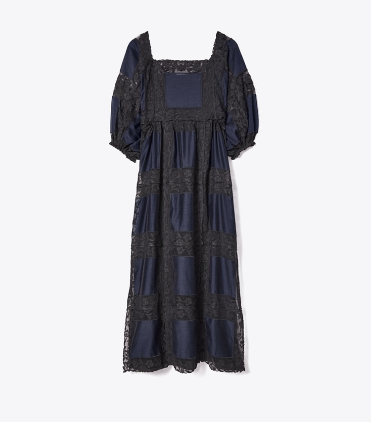 Tory Burch designer dresses Handkerchief Long Dress in Black front