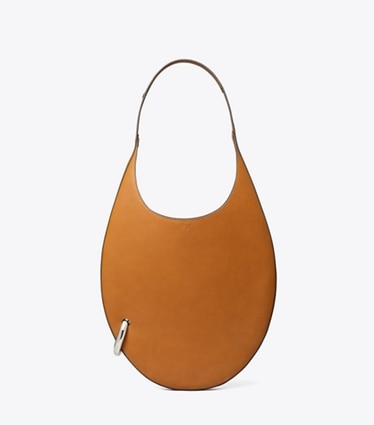 Tory Burch designer schultertaschen Handtasche mit Piercing-Detail in Aged Tan front