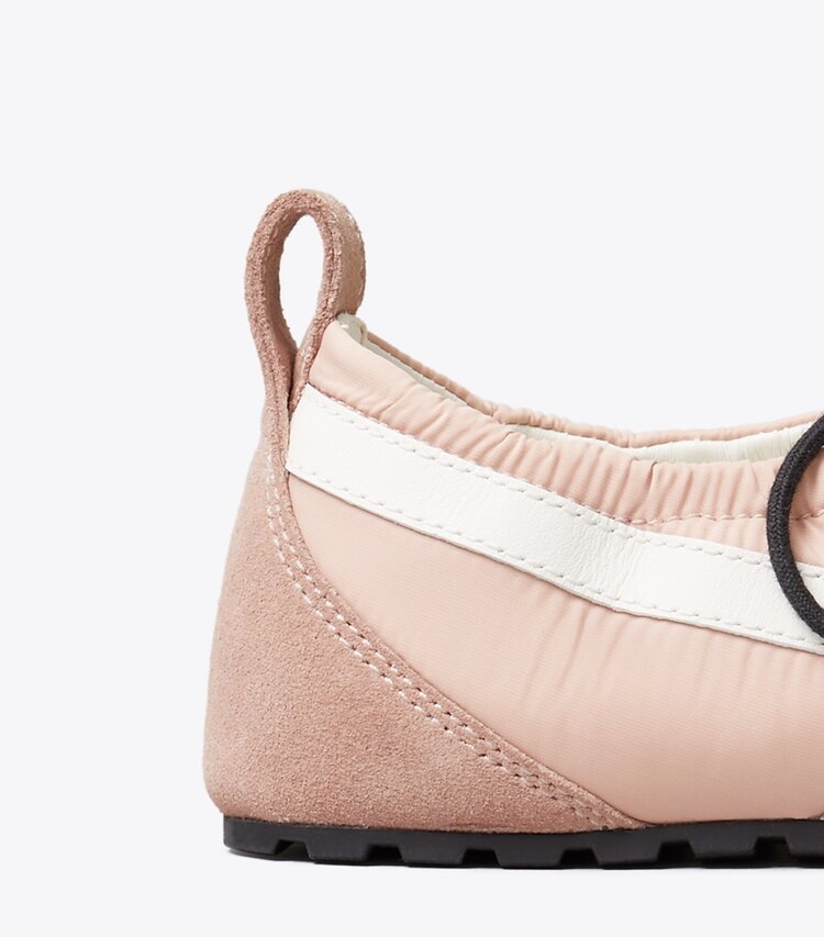 Tory Burch designer sneakers Hank Ballerina-Sneaker in DUSTY ROSE / MALVA / CREAM detail
