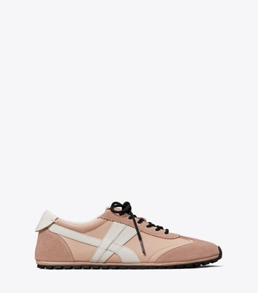 Tory Burch designer sneakers Hank Field Sneaker in DUSTY ROSE / MALVA / CREAM side