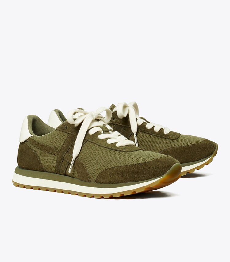 Tory Burch designer sneakers Hank Sneaker in ANETO / ANETO / TITANIUM WHITE angle