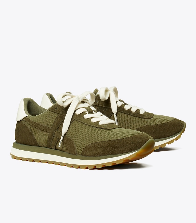 Tory Burch designer sneakers Hank Sneaker in ANETO / ANETO / TITANIUM WHITE angle