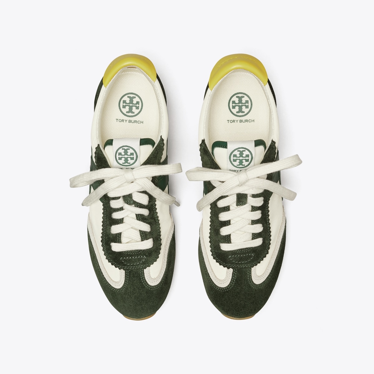 TORY BURCH★Hank スエード ロゴ入り スニーカー 3色 ladies 靴 Tory Burch Hank Sneakers Tennis Shoes Ivory & Crème Tan