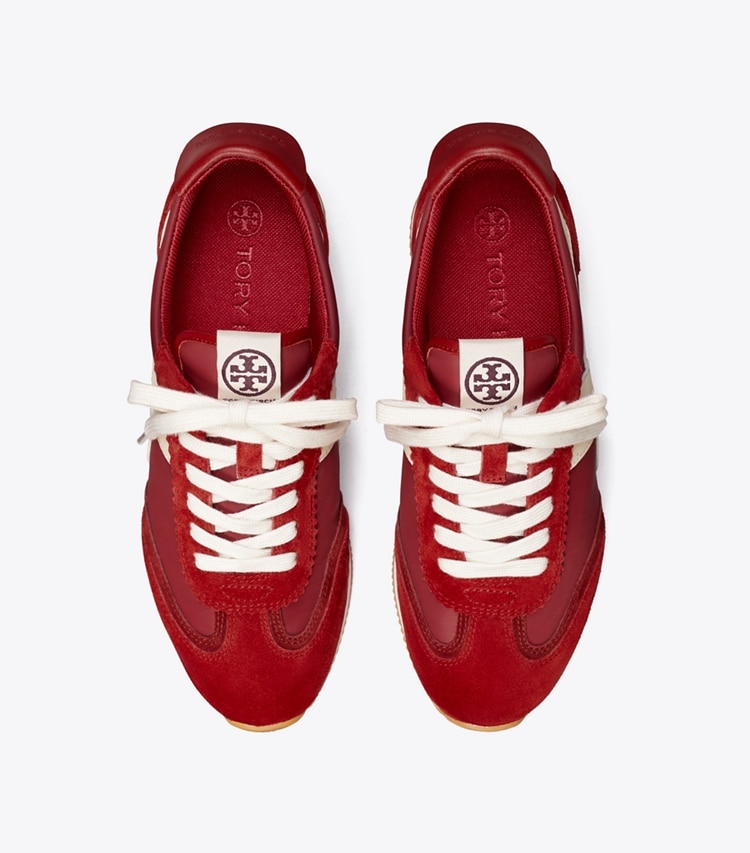 Tory Burch designer sneakers Hank Sneaker in BERRY/ BERRY overhead