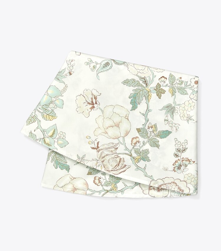 Tory Burch designer linens Happy Times Bouquet Round Tablecloth, 90" in Ivory front