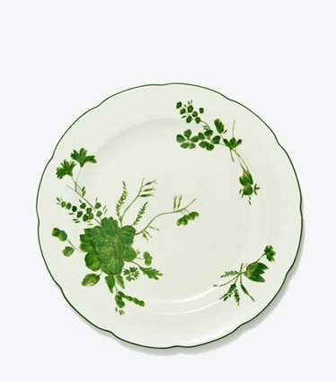 Tory Burch designer tabletop & drinkware Happy Times Dinner Plate, Set Of 2 in New Ivory / Green front