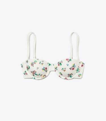 Tory Burch designer deux pieces Haut de bikini à balconnet in Multi Ditsy Floral front