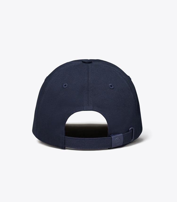 Tory Sport designer hats Heart Baseball Cap in Ivory Pearl / Tory Navy back