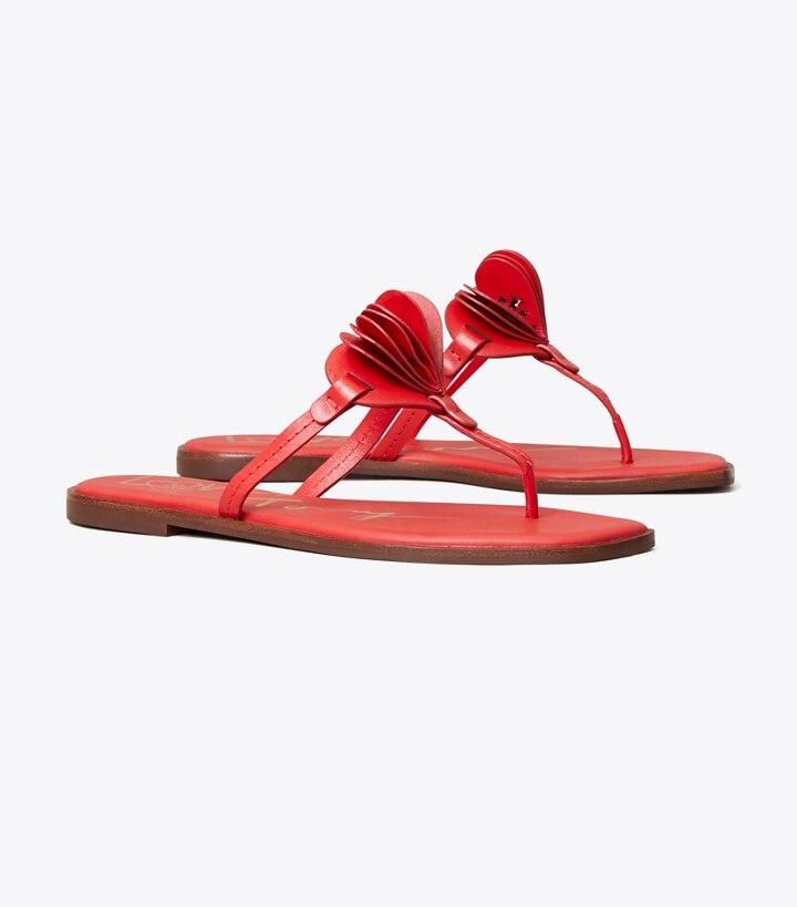 Introducir 84+ imagen tory burch red thong sandals