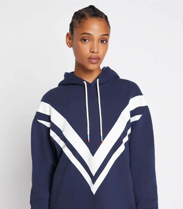 Tory burch french 2025 terry chevron hoodie