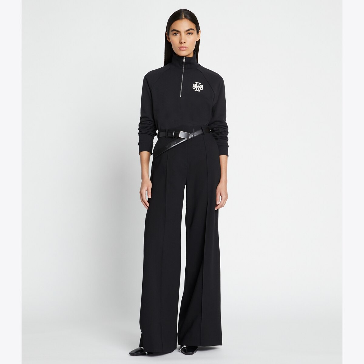 Heavy French Terry Half-Zip Sweatshirt: Women's Designer