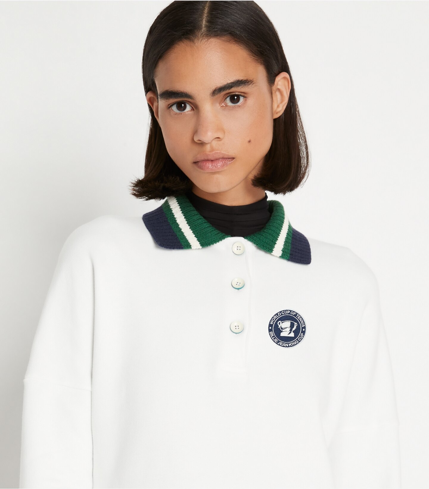 Heavy French Terry Polo Sweatshirt