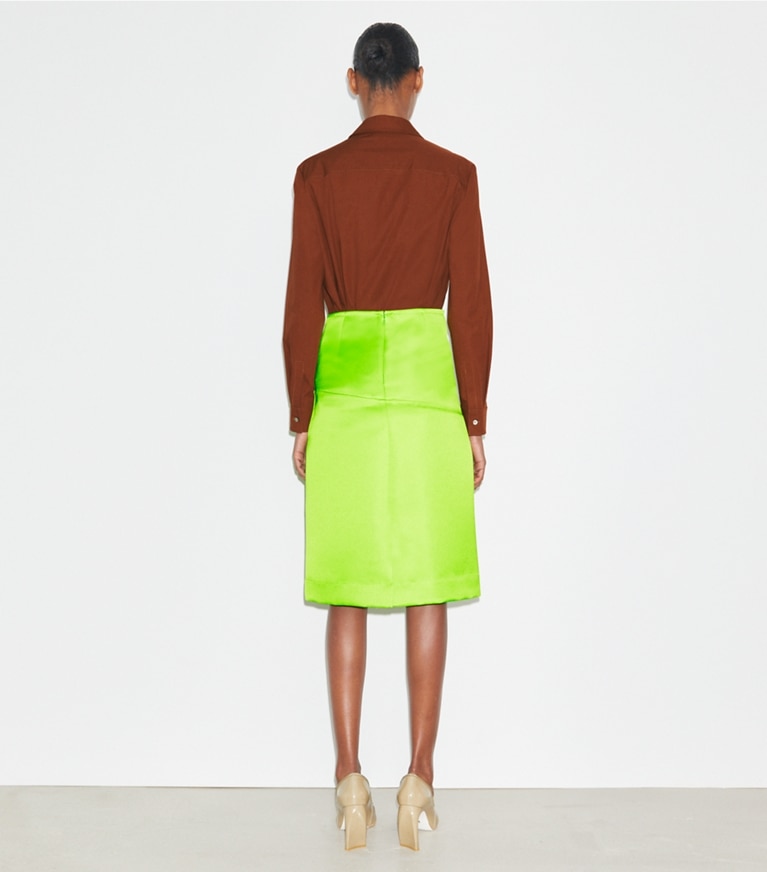Tory Burch designer oberteile Hemd aus Baumwollpopeline in Rich Manogany front