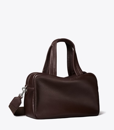 Tory Burch designer henkeltaschen Henkeltasche aus Leder in Cocoa angle