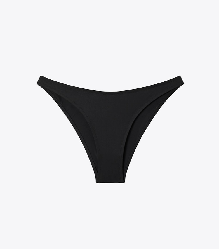 Tory Burch designer two pieces High-Cut Bikini Bottom in Black front